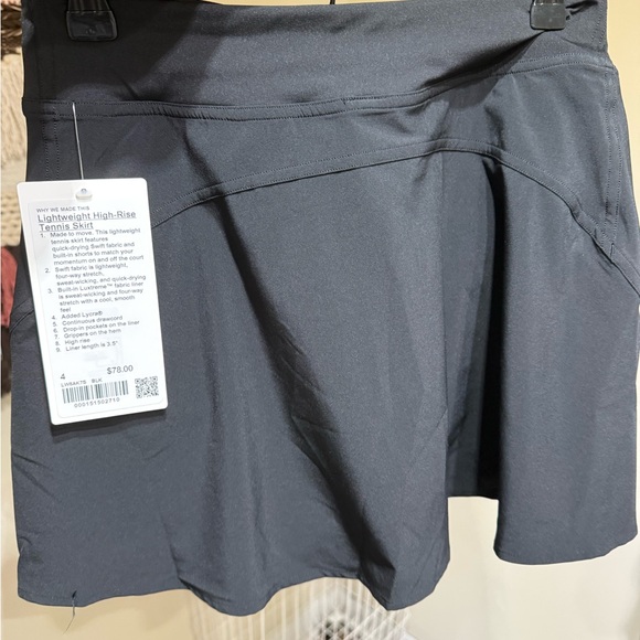 Lululemon Black High-Rise Tennis Skirt - Picture 1 of 4